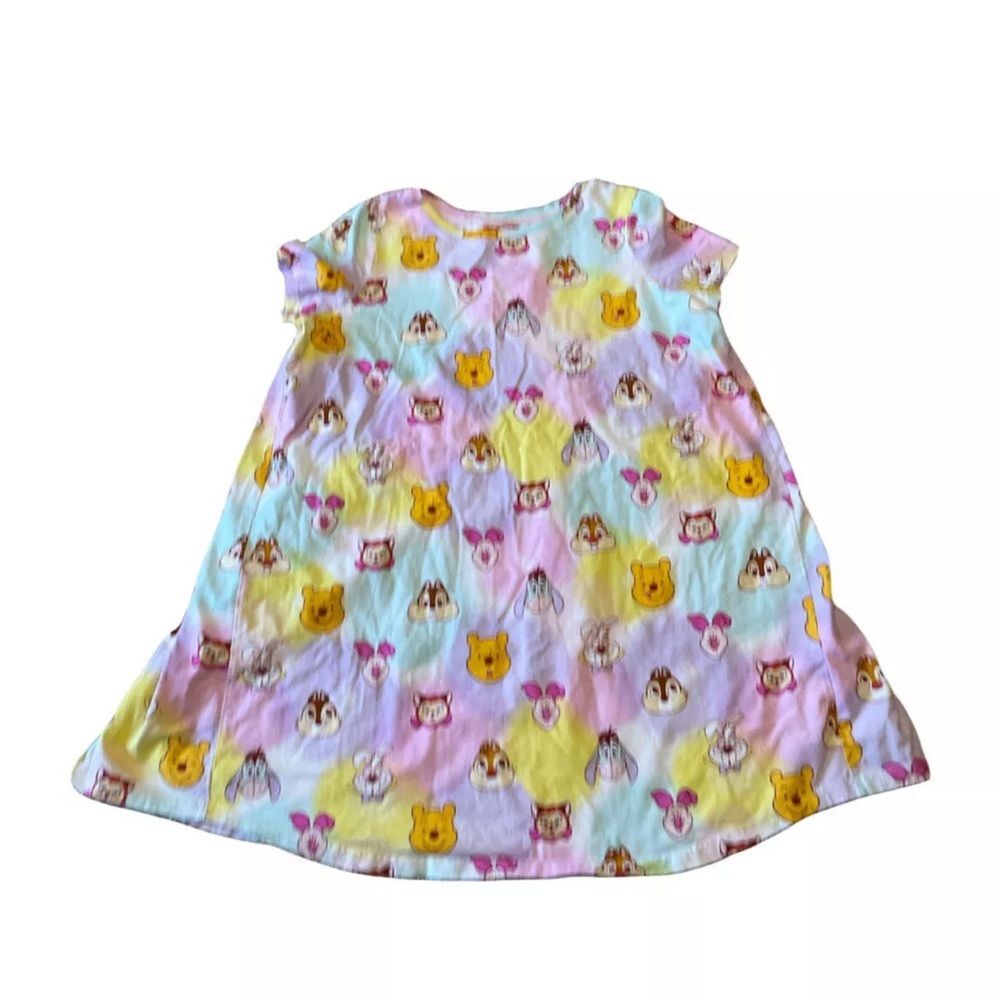 Oh My Disney All Over Print Shirt Dress Pooh Piglet Chip Dale Size Large L EUC